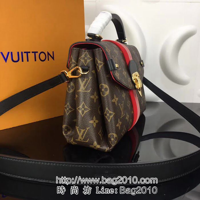 路易威登LV頂級原單M43779單手柄Georges BB藍簇絨條紋包 YDH1813